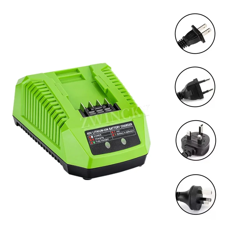 Power Tools Green Color - Replacement Charger For Greenworks 40V Lithium