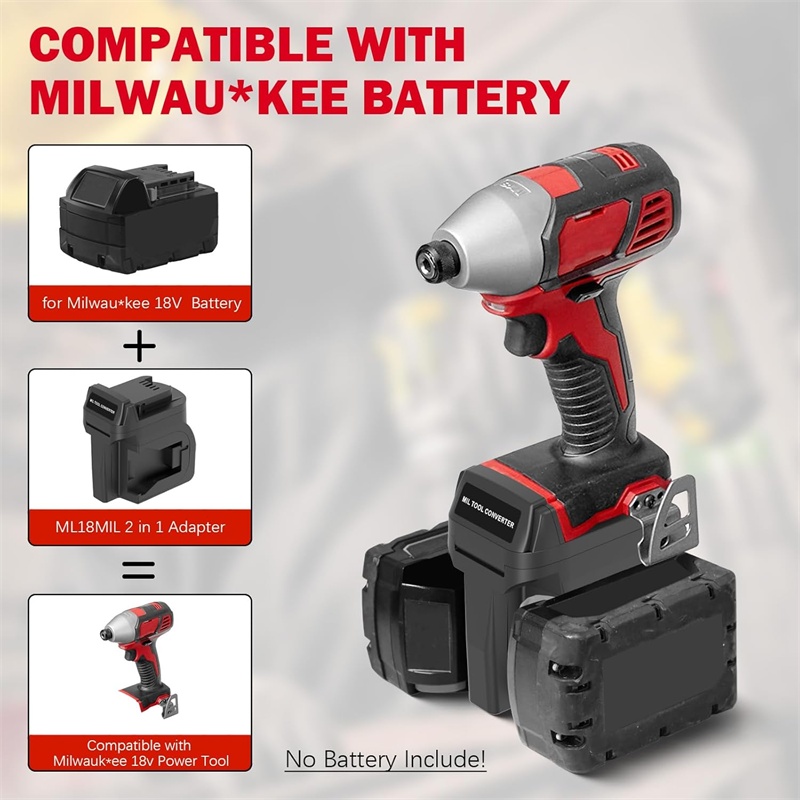 2 in 1 Battery Adapter for Mil – обзор и цена Power Tools Red