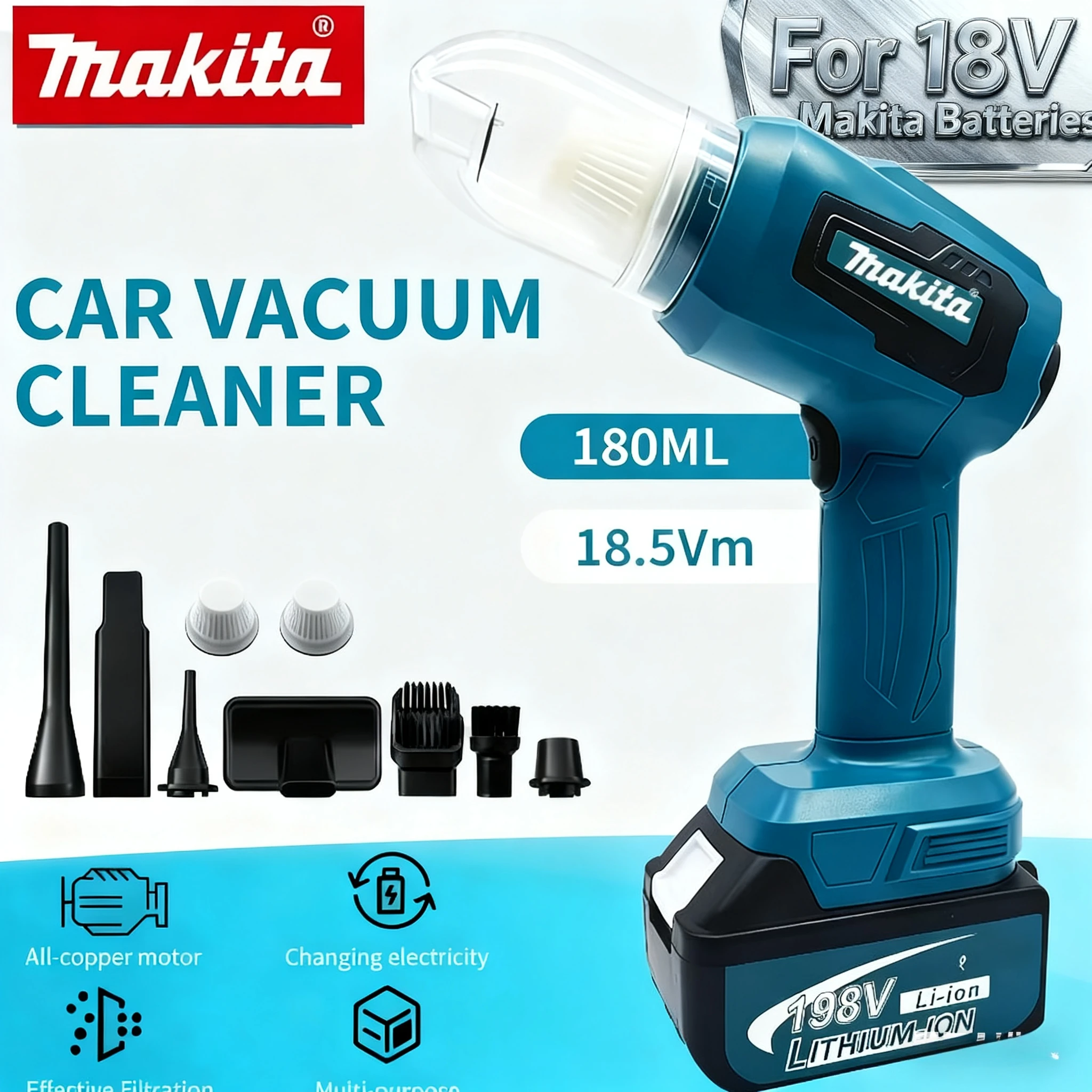 Makita For 18V Battery Cordles – обзор и цена Power Tools Vacuum
