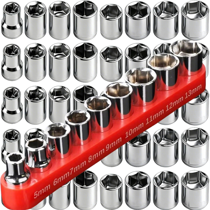 45/9Pcs 1/4 Inch Drive 5-13mm  – обзор и цена Power Tools Red