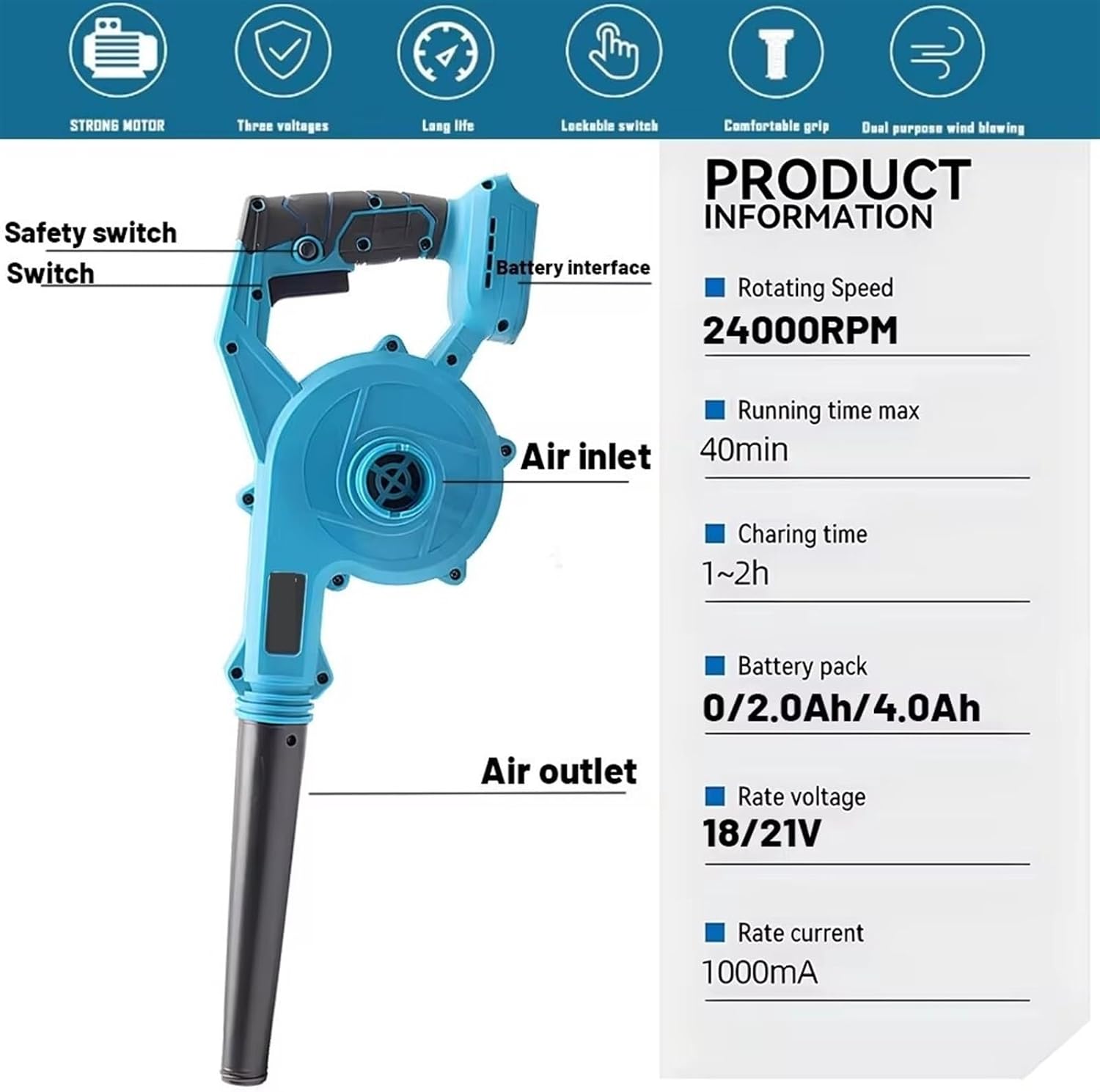 For Makita 18V Li-Ion Battery  – обзор и цена Power Tools Vacuum