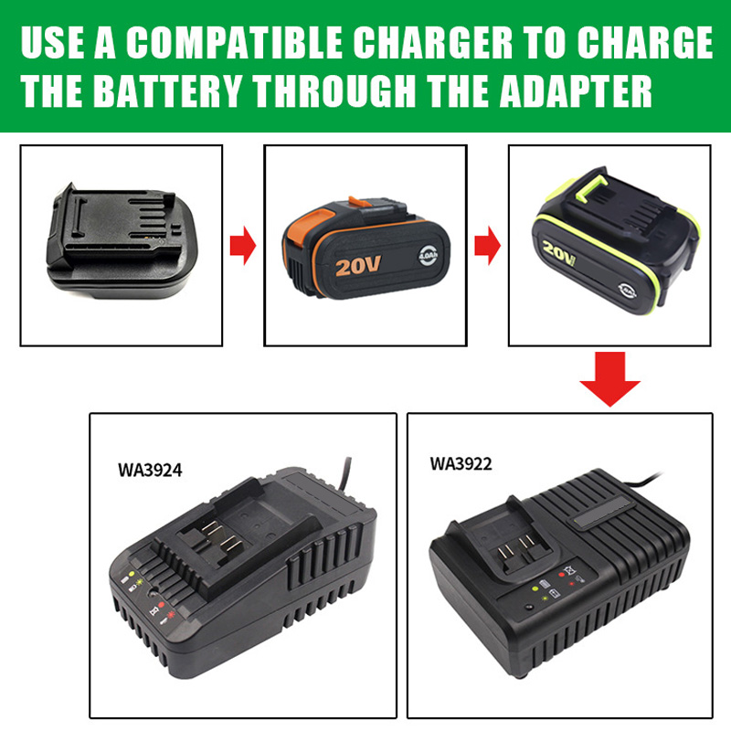 Battery Adapter Converter for  – обзор и цена Power Tools Green Color