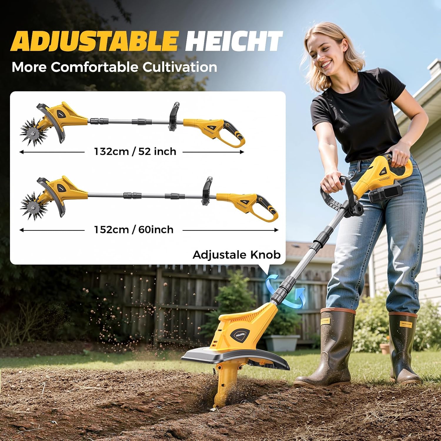 Cordless Tiller Cultivator Com – обзор и цена Power Tools Brand