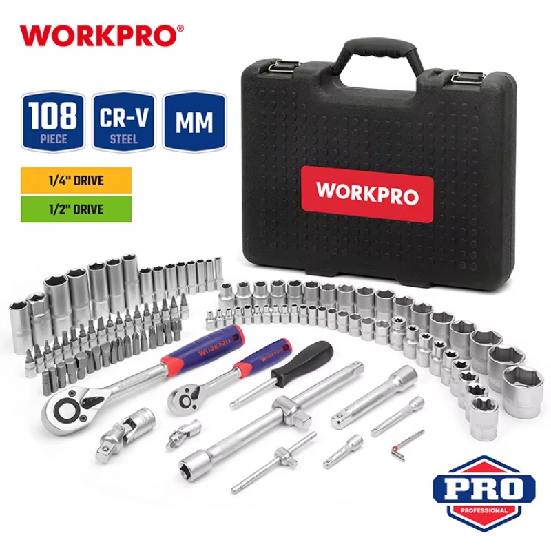 108pcs Professional Mechanics  – обзор и цена Power Tools Kits