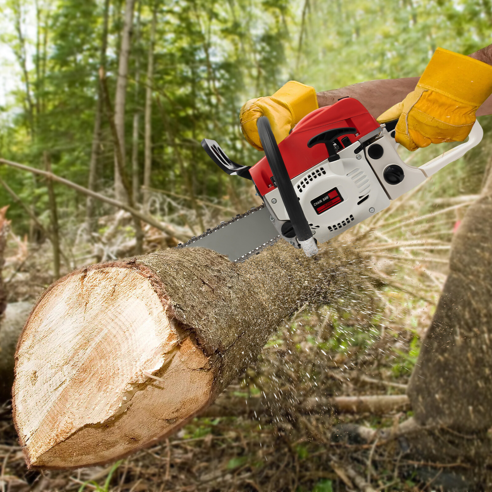 52cc Gasoline Chainsaw 22 Inch – обзор и цена Power Tools Red