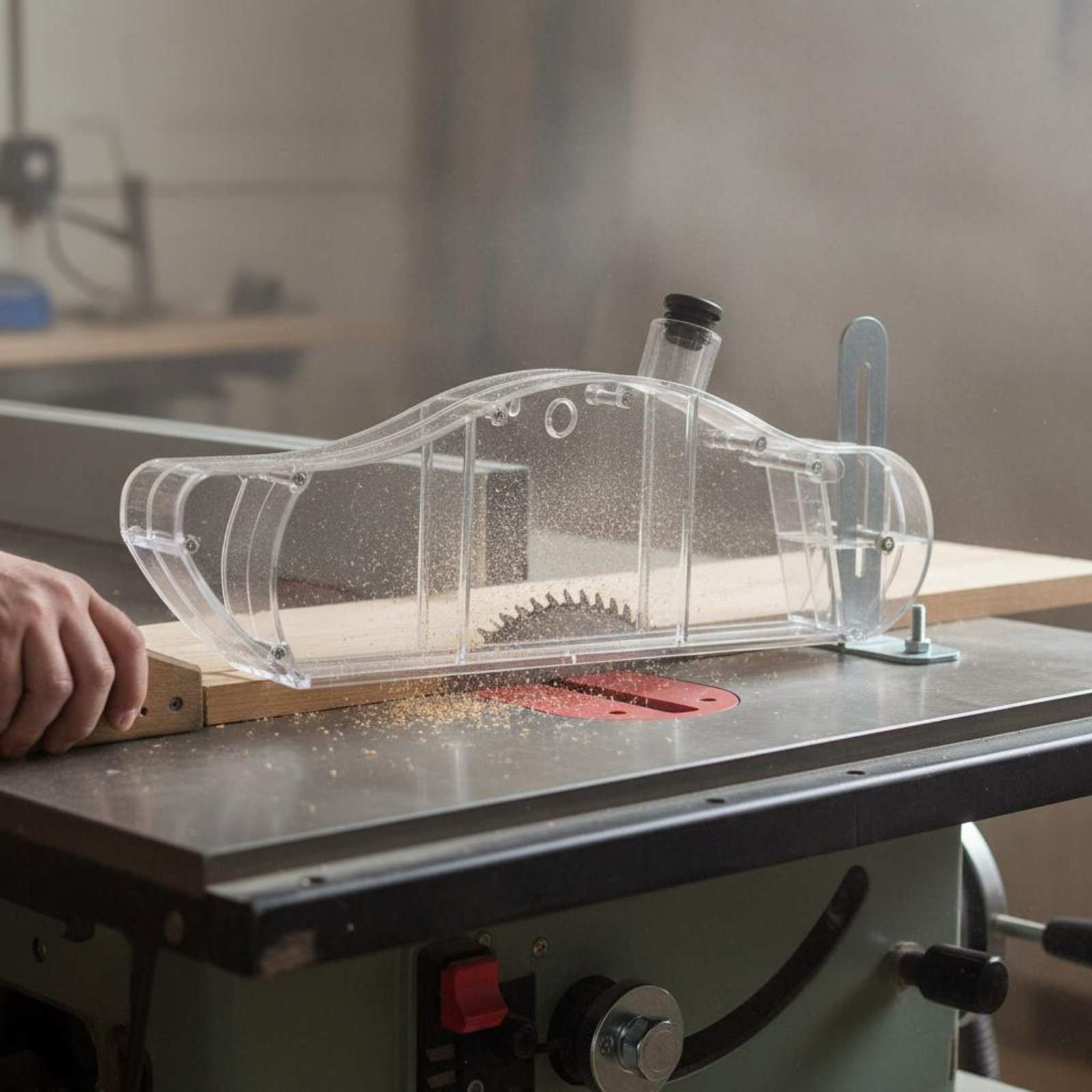 Table Saw Dust Guard Transpare – обзор и цена Power Tools Vacuum